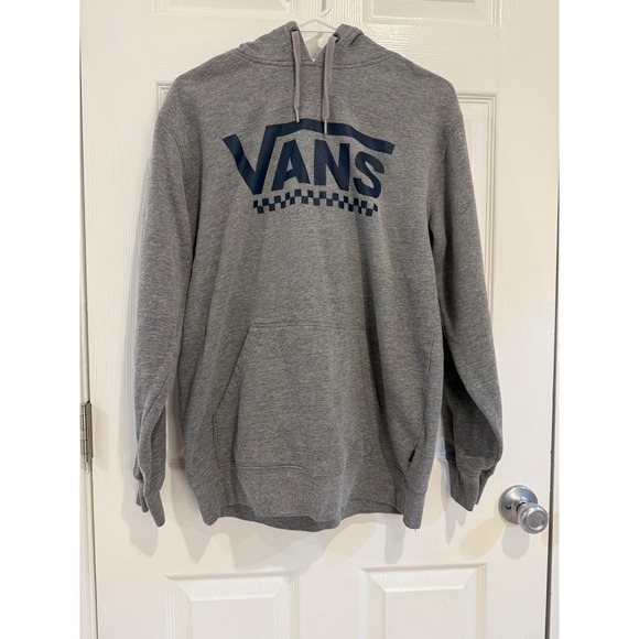 Vans Other - Vans Hoodie Gray‎ Pullover Sweatshirt Mens Graphic Logo Small